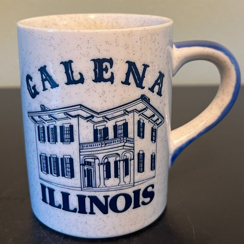 Vtg OTAGIRI Galena Illinois Souvenir Stoneware Coffee Mug Ulysses S Grant Home